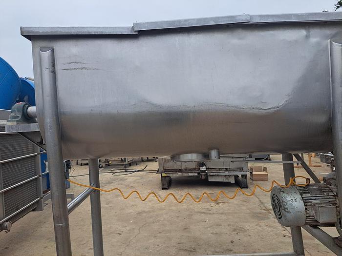 Used Mixer, Ribbon, 35 Cubic Feet, Stainless Steel, 15 HP, Double #5554503