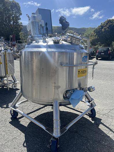 Used Reactor, 25 Gallon (400 Liters), 316L Stainless Steel, Jackted, Agitated #S745440