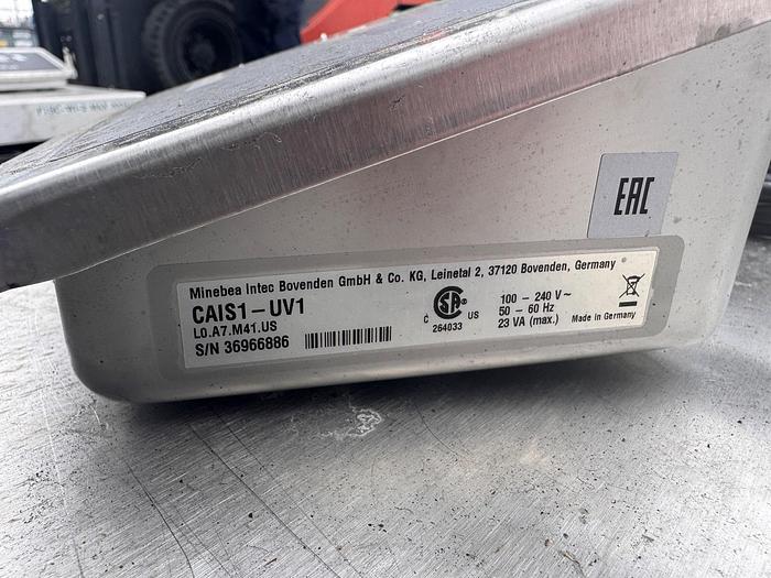 Used Scale, Platform, Minebea Intec, CAIS1-UV1, Stainless Steel, 31-1/2" x 23-1/2", 300 kg (660 lbs) Capacity, #5991282
