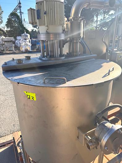 Used Tank, 250 Gallon Total, Dual Tank, High Shear Mixing Skid, #5991228