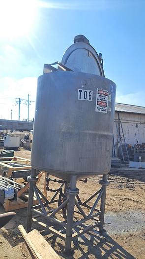 Used Tank, 500-Gallon, Stainless Steel, Scrape Agitation, Jacketed, #5991294