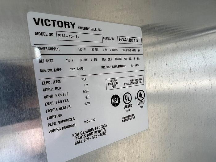 Used Refrig, Cooler, 31" x 26" x 66", Victory, UltraSpec, Roll-In #C745208