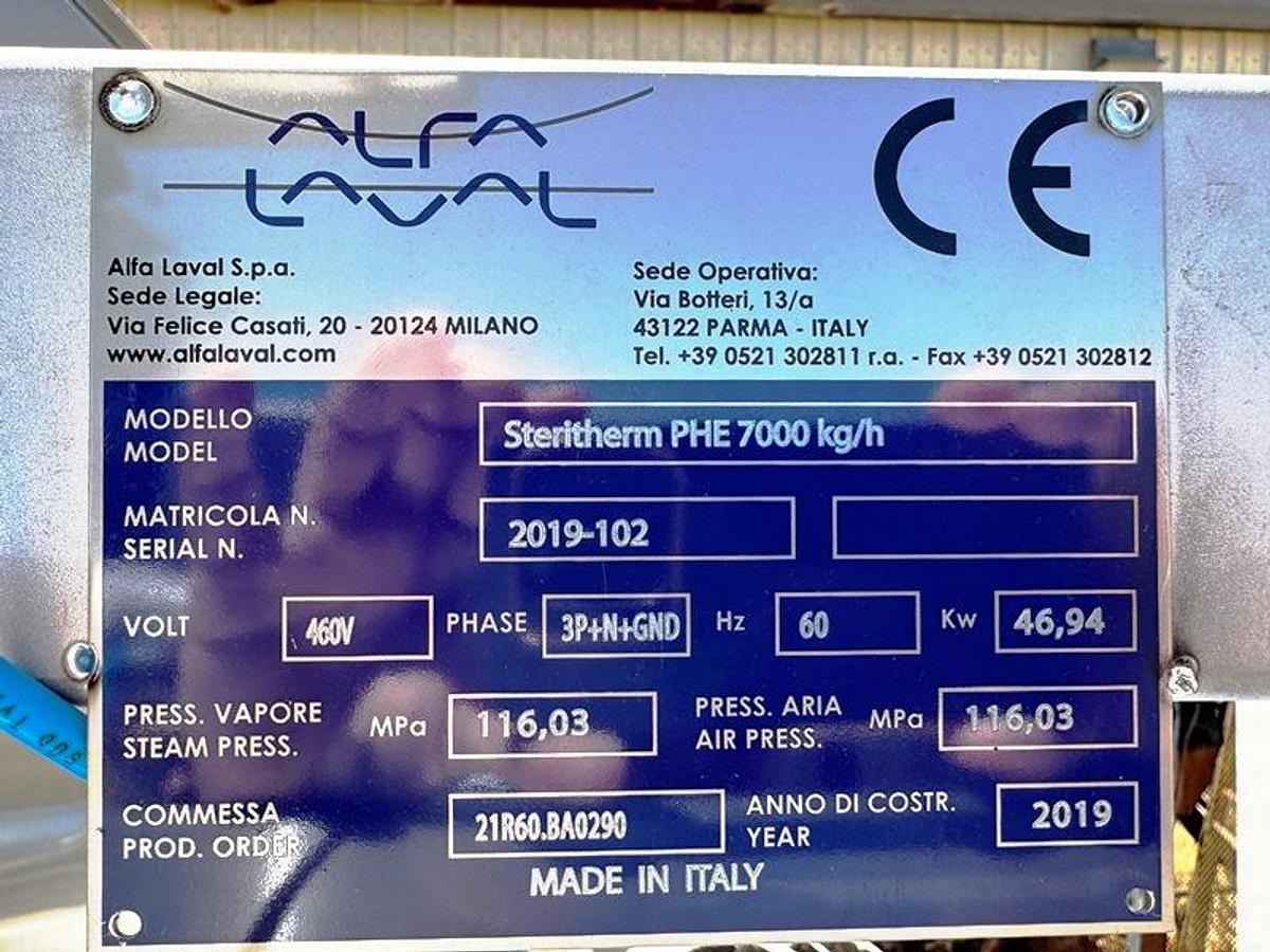 Unused Pasteurizer System, Sugar, Alfa Laval, PHE Type, 66 GPM, 316 Stainless Steel, #5991412