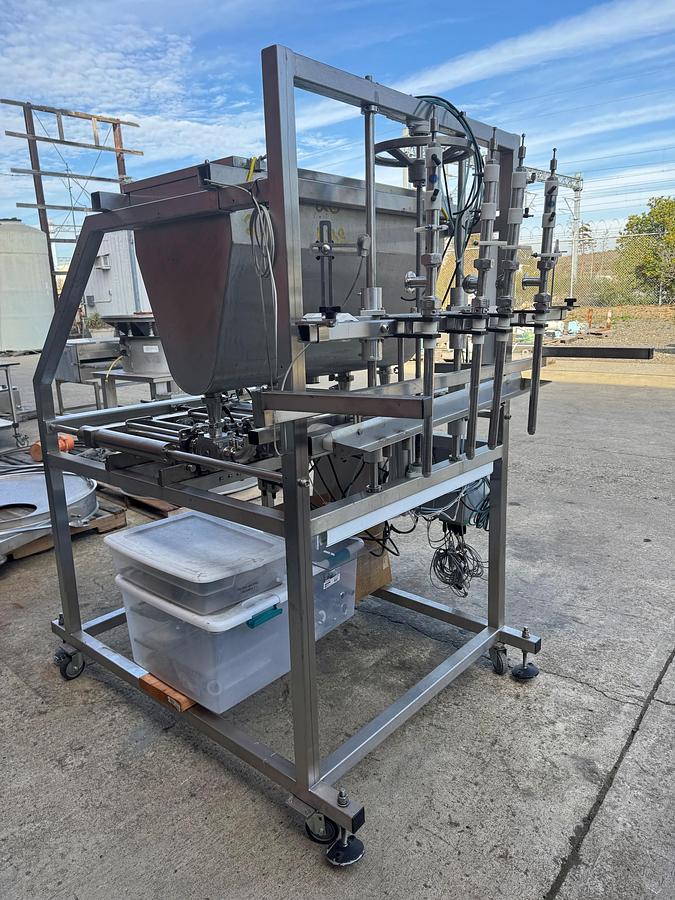 Used Jar Filling & Capping Line, Inline Filling Systems, Piston Filler, Capper & Cap Feeder, #5991602