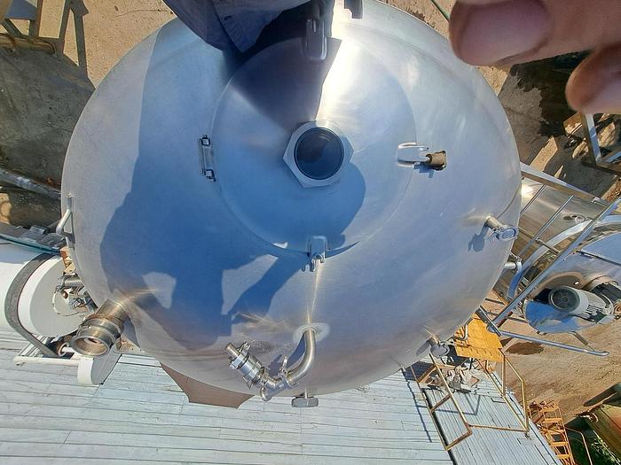 Used Tank, 1,000-Gallon, Stainless Steel, Jacketed, Walker #5991293