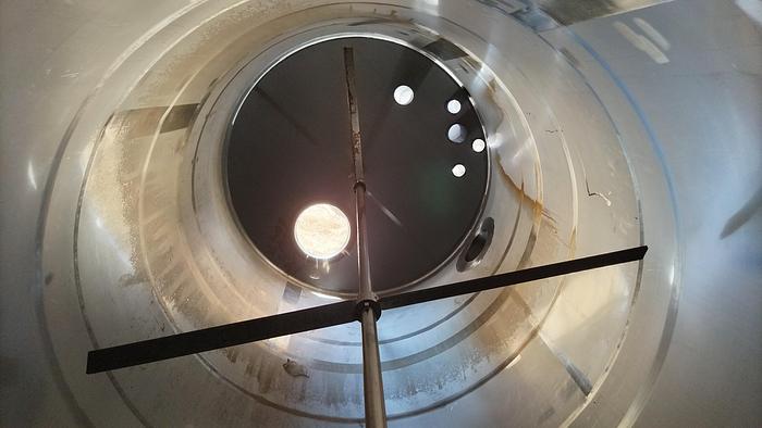 Used Tank, 5,000 gallon, Stainless, Agit, Hicks, 7'x16' #S745049