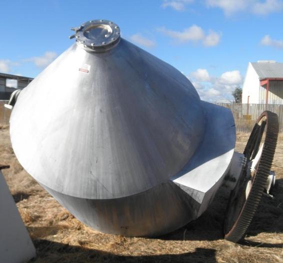 Used Mixer, Conical, 250 CF, Tolan, 316 S/st, Slant Cone, 25 HP, #S741479