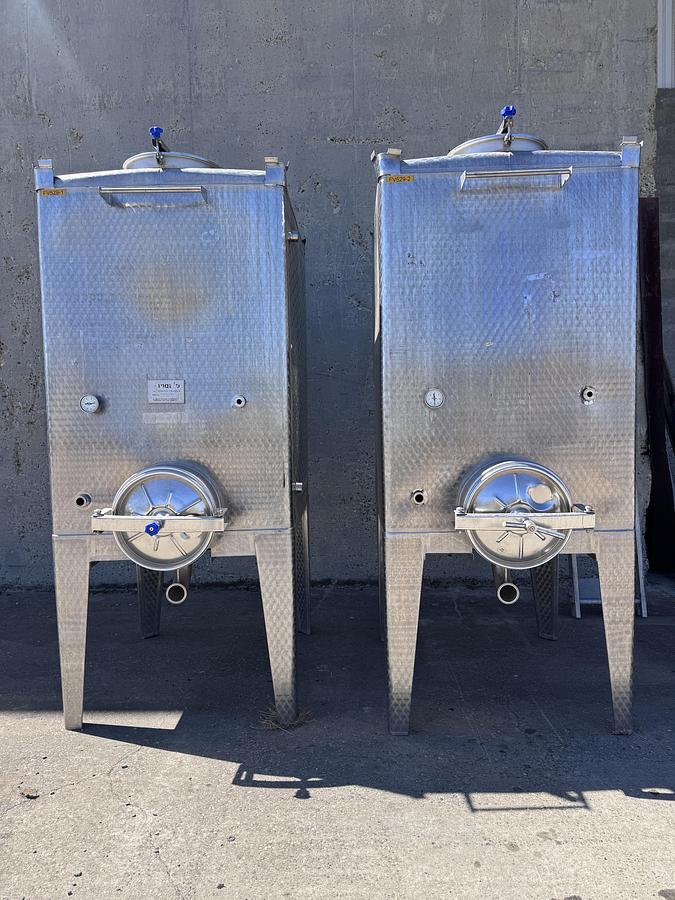 Used Tank, 529 Gallon, Stainless Steel Tote Tank, 48" x 48" Qty. - 2, #5991807