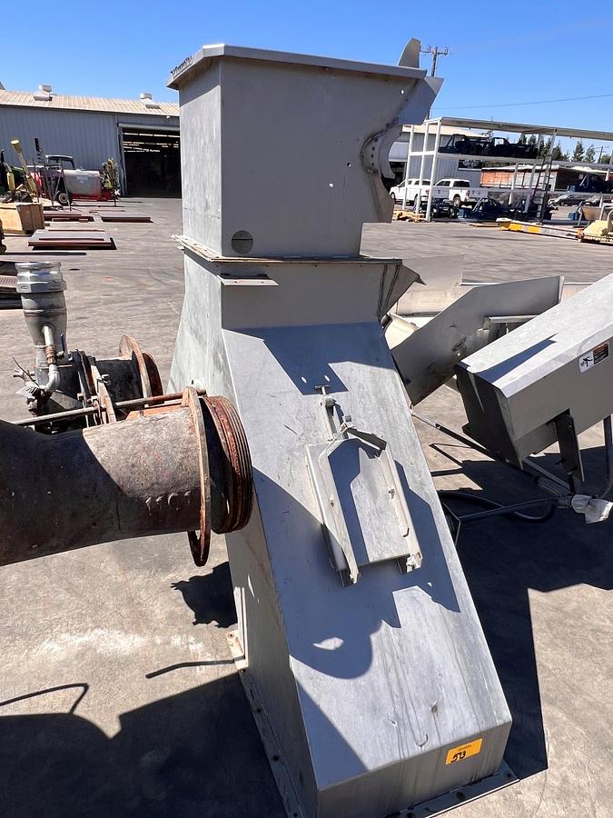 Used Hopper, Feed Hopper, Dual Discharge w/ Gate, Stainless Steel, Sound Ocean Metal Fabricators, #5991527