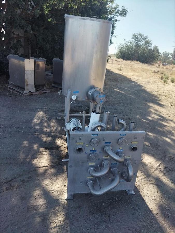 Used CIP Skid, 100 Gallon, 1-Tank, Stainless Steel, Pumps, Heater, #5991880