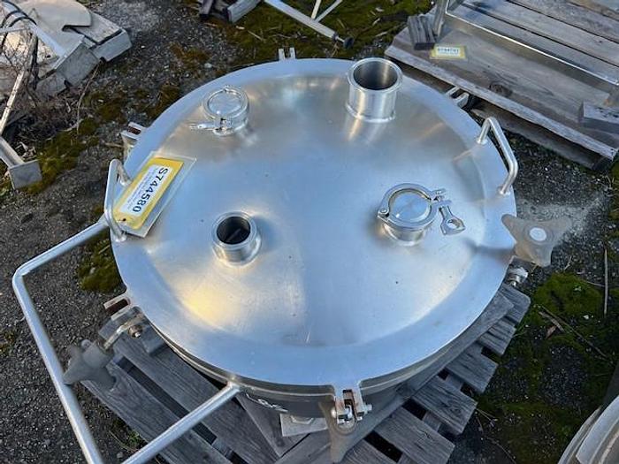 Used Tank, 26 Gallon, 100 Liter, 316 Stainless Steel, 17 PSI, Removable Top #S744580