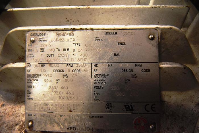 Used Mill, Colloid, 40 HP, Stainless Steel, Charlotte, SD40, #5991053