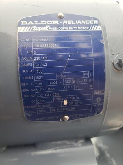 Used Pump, Positive, Waukesha, Mdl 060, 316 Stainless Steel, 3 HP #S745383