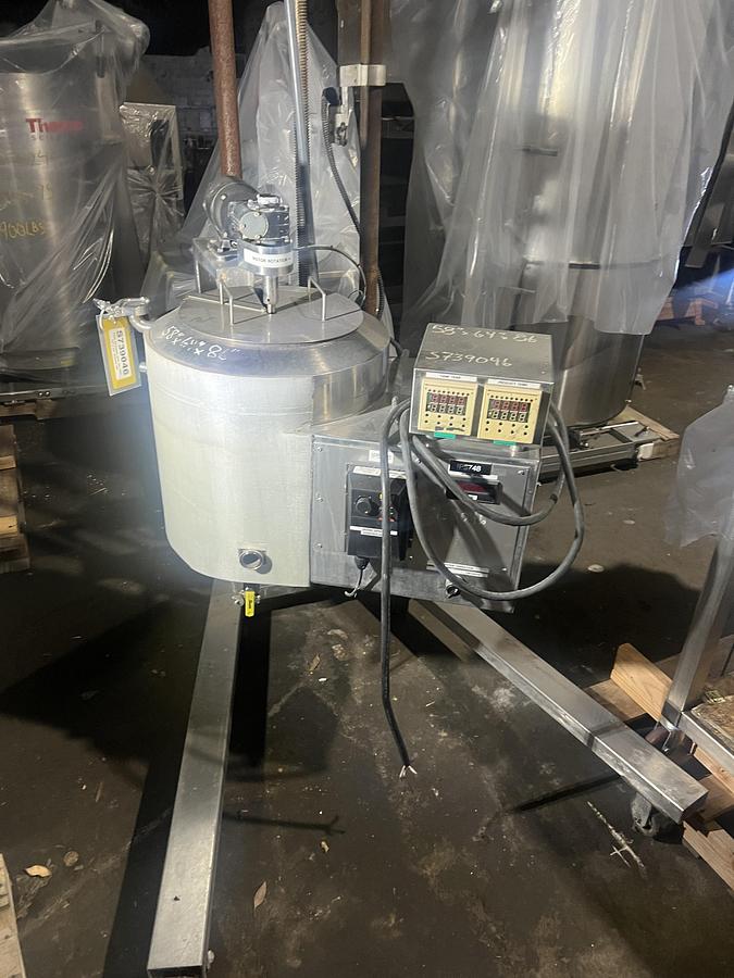 Used Tank, 10 Gallon, S/st, Jkt, Agit, 14" x 15", Electric Lift, #S739046