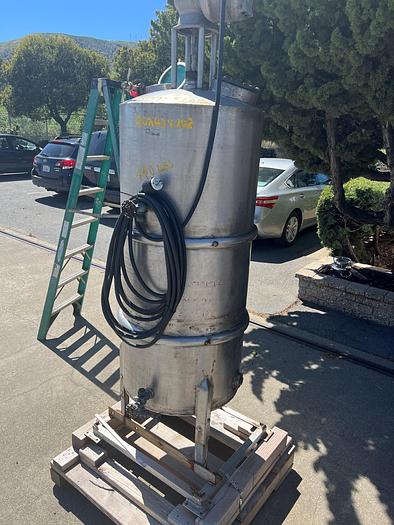 Used Tank, 100 Gallon, Stainless Steel, Agitated, Dish Bottom #S745084