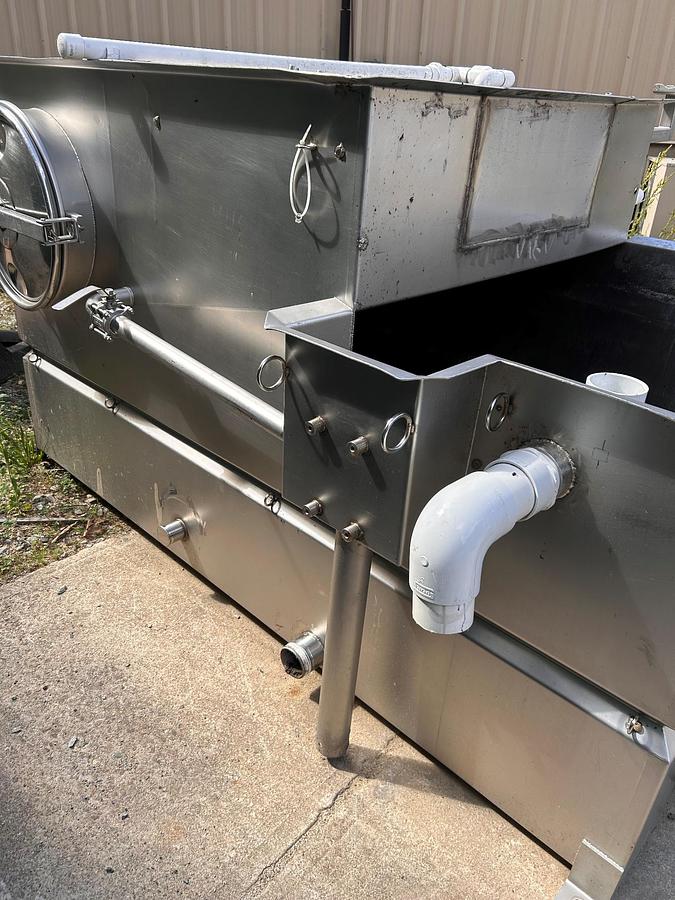 Used Rotary Screen, Stainless Steel, 24” Diameter x 48” Screen, Tank 48” x 48” x 96”, #5991576
