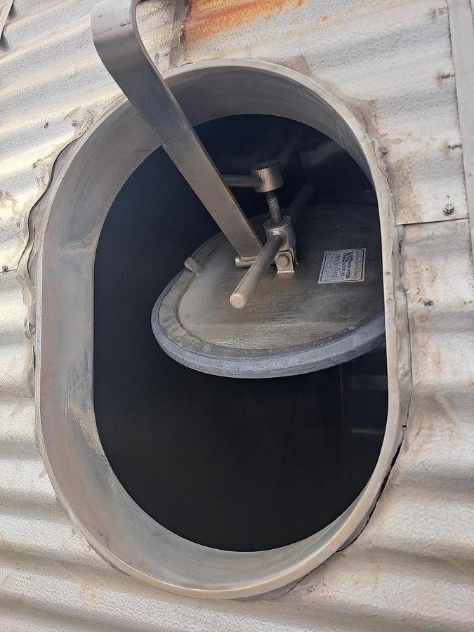 Used Tank, 10,000 Gallon, 316 Stainless Steel, 10' X 17'6" , Sloped Bottom, #5991369