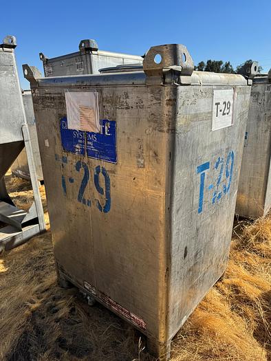 Used Tank, 550 Gallon, 316 Stainless Steel, LiquiTote, #5991119