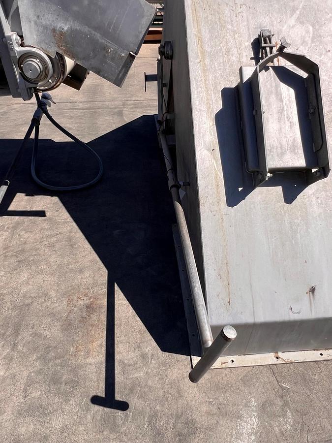 Used Hopper, Feed Hopper, Dual Discharge w/ Gate, Stainless Steel, Sound Ocean Metal Fabricators, #5991527