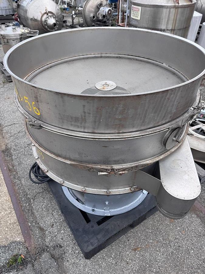 Used Screen, Vibratory, 48" Diameter, Double Deck, Sweco, Stainless Steel, #5991823