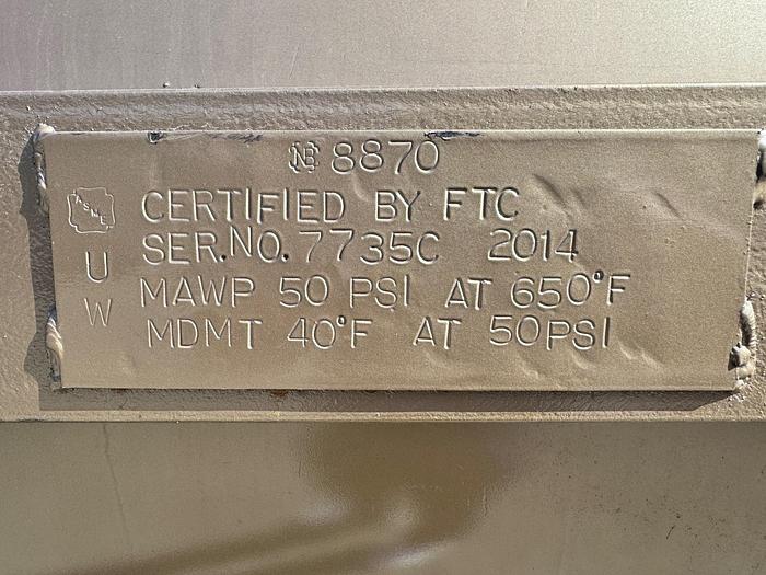 Used Boiler, Hot Oil Heater, 8 MM BTU per Hour, Fulton, Model FT-0800C, #5990963