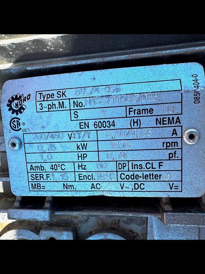 Used Pump, Positive Displacement, 1”, 1HP, GHPD, Model SRU-2NLS, VFD, #5991517