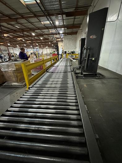 Used Wrapper, Pallet, Wulftec, WCA-SMART, Powered Roller Conveyor, #5991045