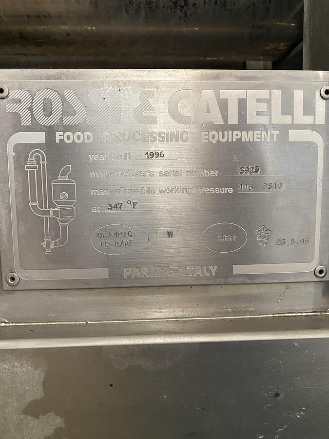 Used Pasteurizer, Tube-in-Tube, HTST, Rossi & Catelli, 30 GPM, Aseptic Filler, #5880246