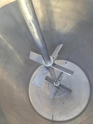 Used Tank, 500 Gallon, Stainless Steel, Jacket, Agitated, Crepaco #5991236