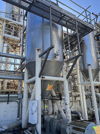 Used Tank, 2,500 Gallon, Stainless Steel, 6'x15', Cone #S745048