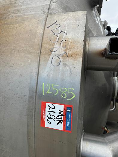 Used Kettle, 2,500 Gallon, Jacketed, Dbl Agitation, Feldmeier, #5991021