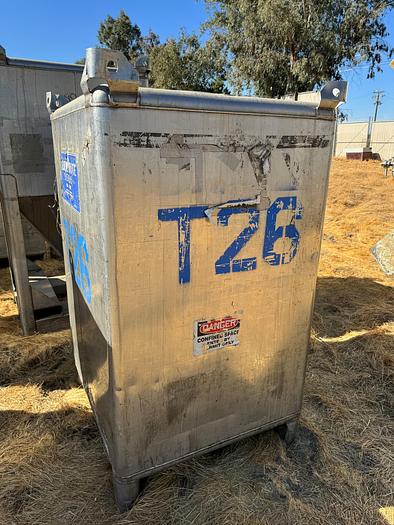 Used Tank, 550 Gallon, 316 Stainless Steel, Tote, #5991029