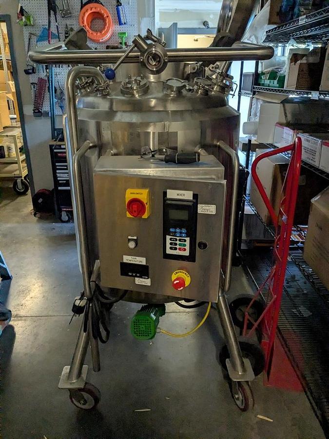 Used Reactor, 66 Gallon (250-Liter), Stainless Steel, Jacketed, Agitated, DCI, #5991896