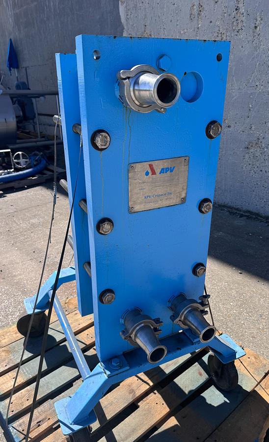 Used Heat Exchanger, Plate, 120 SF, Alfa Laval, Stainless Steel, Portable, 12" x 32" , #5991810