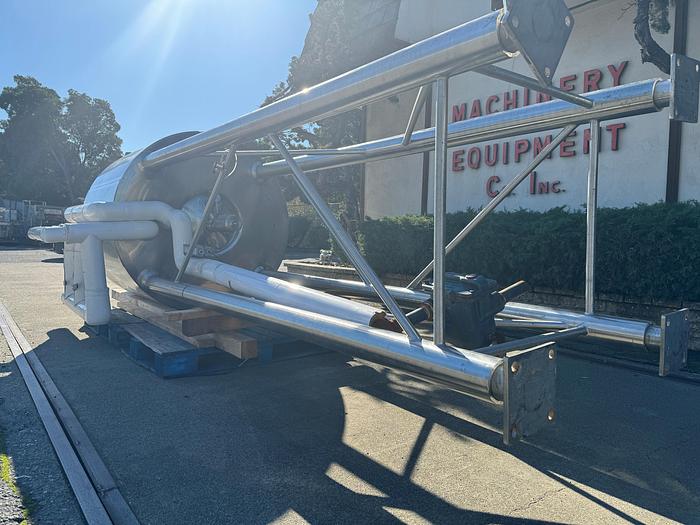 Used Tank, 300 Gallon, 316L Stainless Steel, Jacketed, Scrape Agitated, Feldmeier #S745371