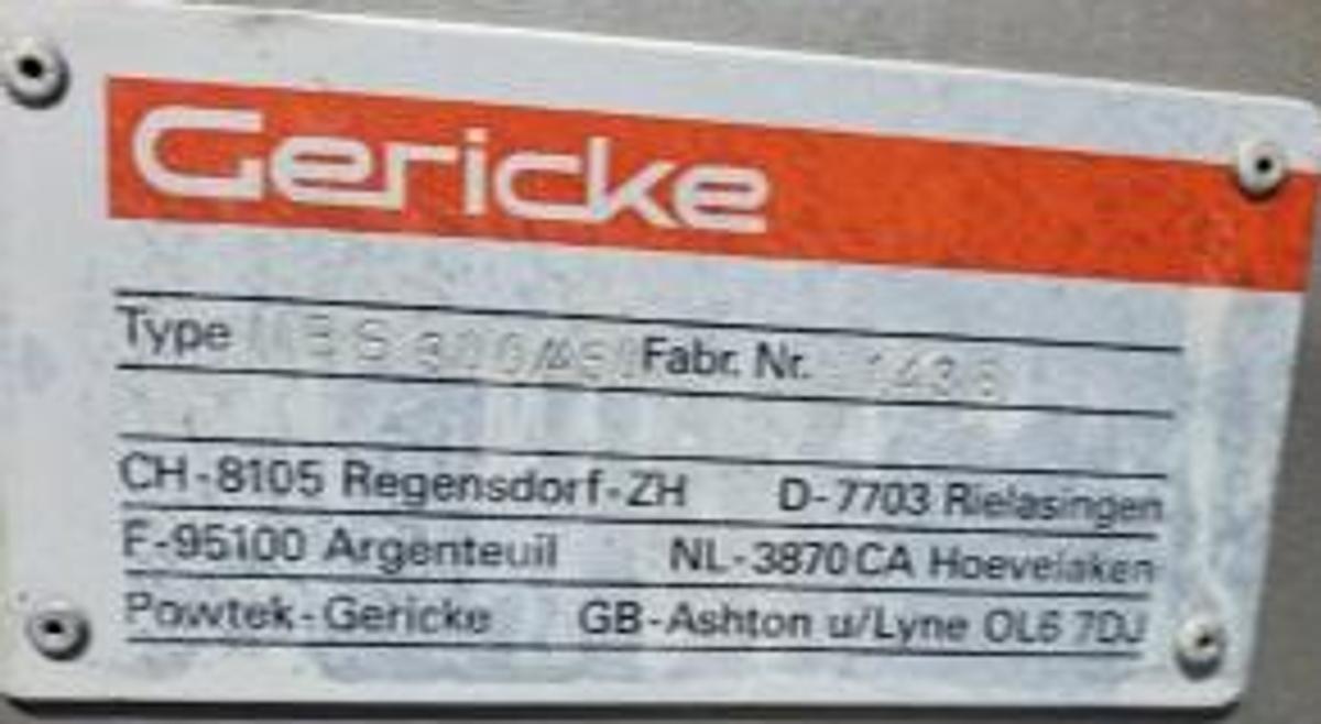 Used Mill / Grinder, Granulator Sieve / Nibbler, Gericke NBS 300/450, Stainless Steel, #5991558