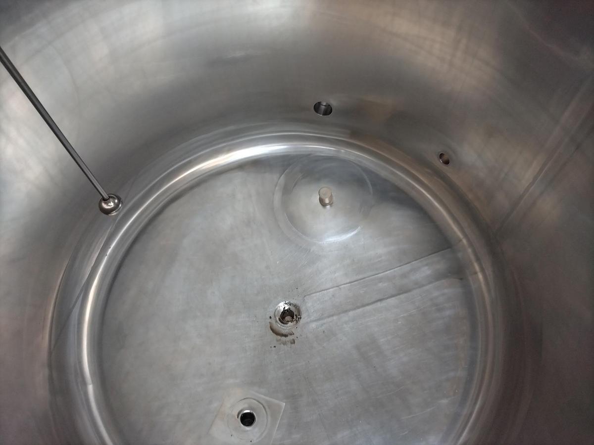 Used Tank, 264 Gallon (1,000 Liter), Mueller, Jacketed, Stainless, 35 PSI / Full Vacuum, #5991457