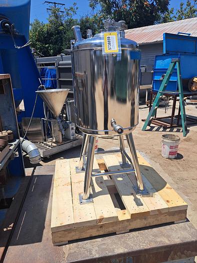 Used Tank, 20 Gallon, 316L Stainless Steel,  Jacketed, 40 PSI, Pope Sci, Pressure #S738859