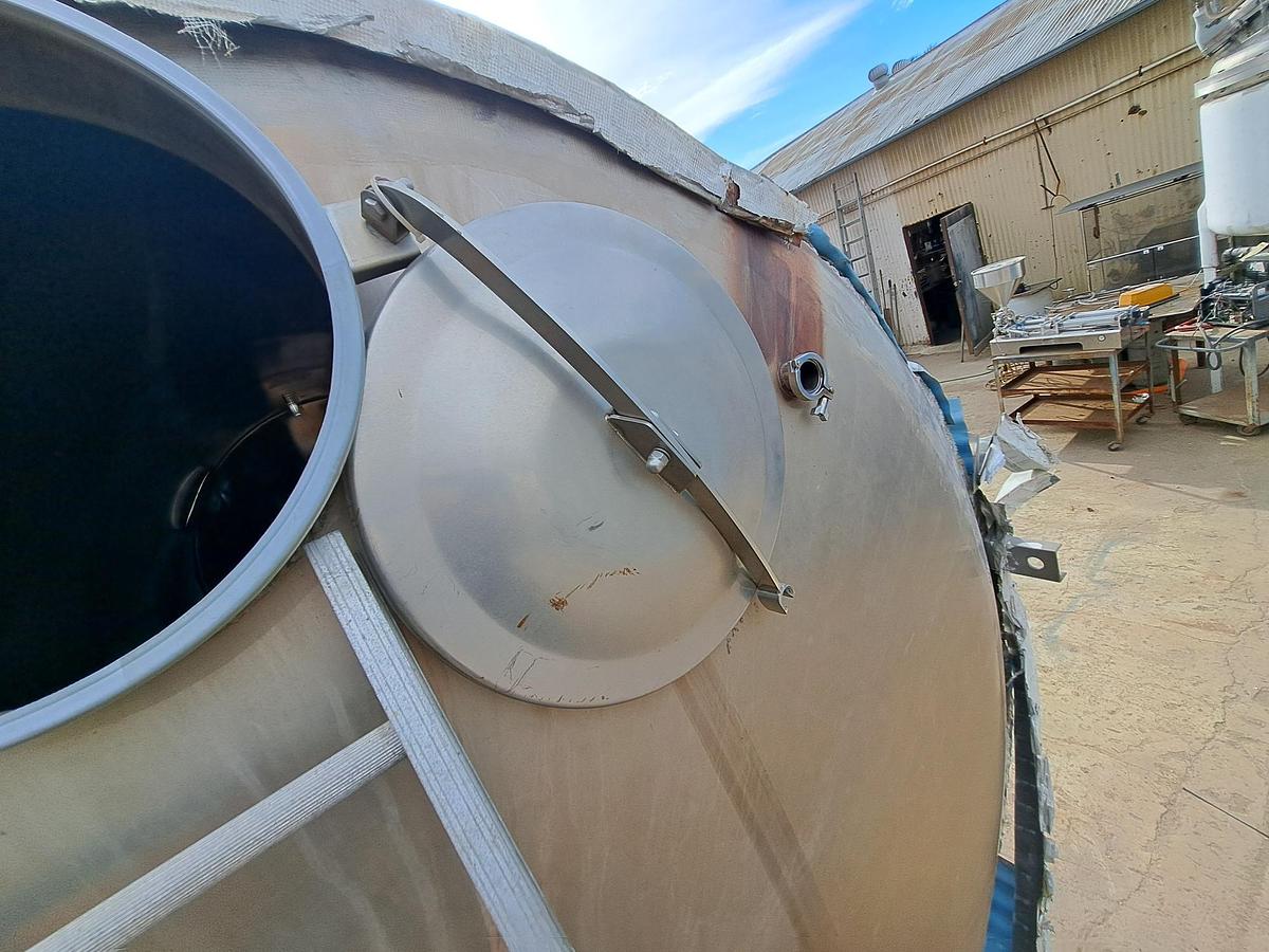 Used Tank, 10,000 Gallon, 316 Stainless Steel, 10' X 17'6" , Sloped Bottom, #5991369