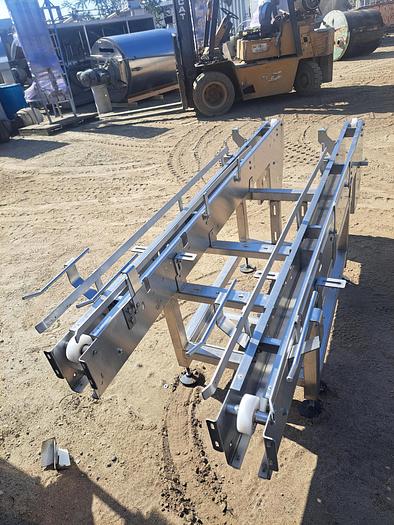 Used Conveyor, Trans Automation Technologies, 3.5" x 7', Stainless Steel Frame #5512924