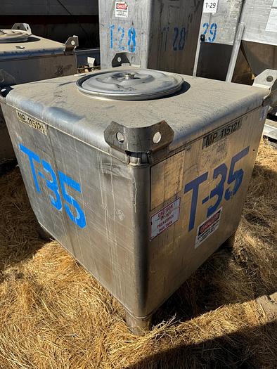 Used Tank, 350 Gallon, 316 Stainless Steel, LiquiTote, #5991127
