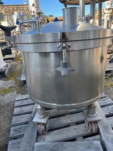 Used Tank, 26 Gallon, 100 Liter, 316 Stainless Steel, 17 PSI, Removable Top #S744580