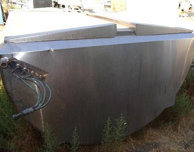 Used Tank, 1,000 Gallon, S/st, Jkt, Horiz, Farm Tank, Globe, #S742481