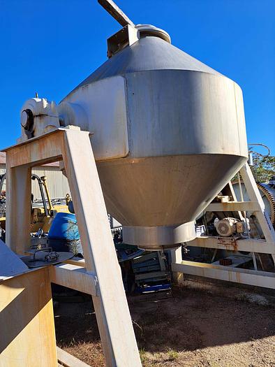 Used Mixer, Conical, 100 CF, 304 S/st, Gemco, 7.5 HP, #S741455