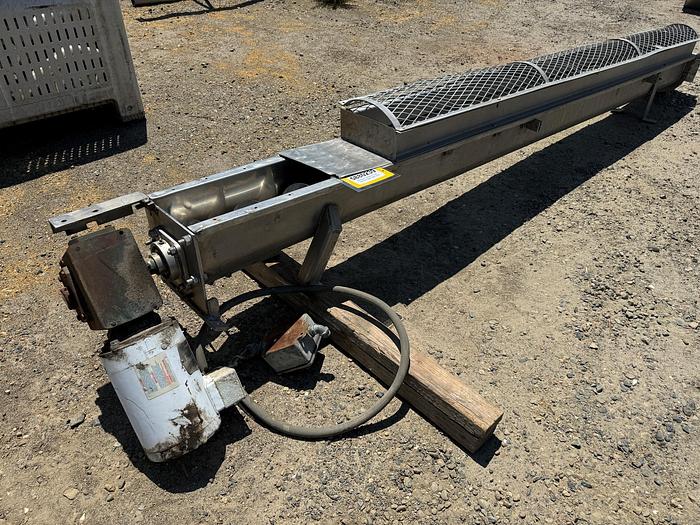 Used Conveyor, Screw, 6" x 10', Stainless Steel, With Drive, #5880239