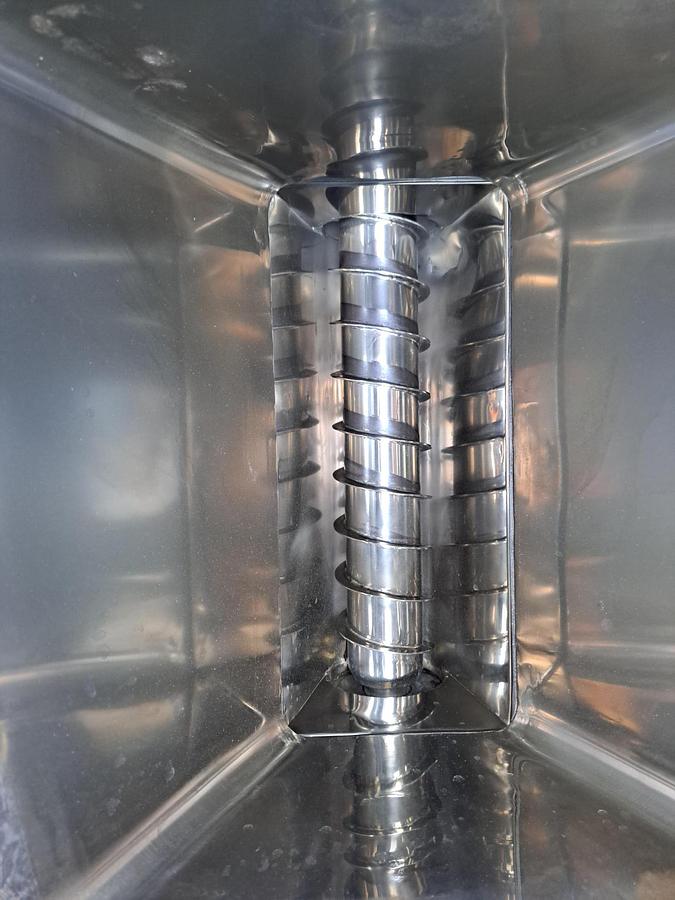 Used Feeder, Screw, 3" Diameter x 24" Long, Stainless Steel, 1 HP, #