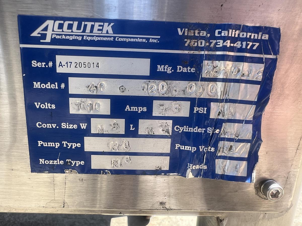Used Labeler, Wrap, Hot Glue, Accutek, Labelette, Model 40-120-000