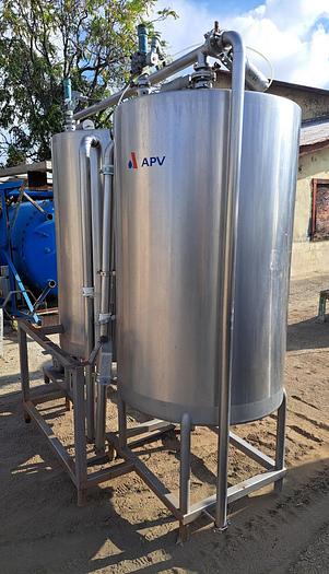 Used CIP Skid, 2-Tank, (2) 200 Gallon, Stainless Steel, APV #S745295