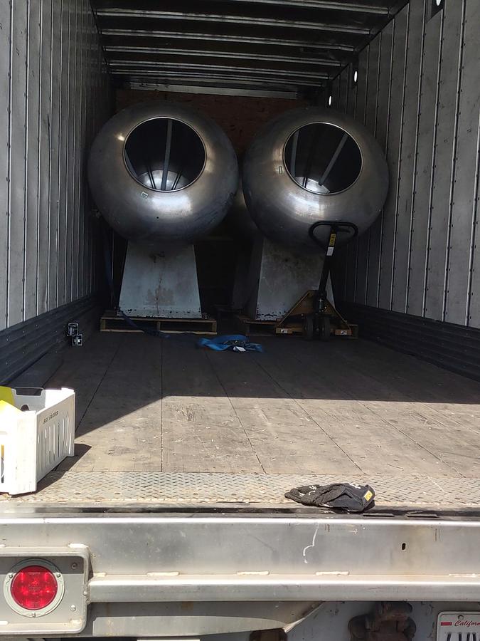 Used Coating Pan, 48" Diameter, Stainless Steel, Baffles, #5991573