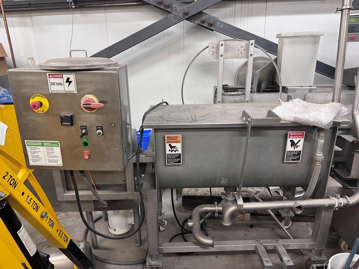 Used Mixer, Ribbon, 18 CF, Blentech, Jacketed, Stainless Steel, #5991892